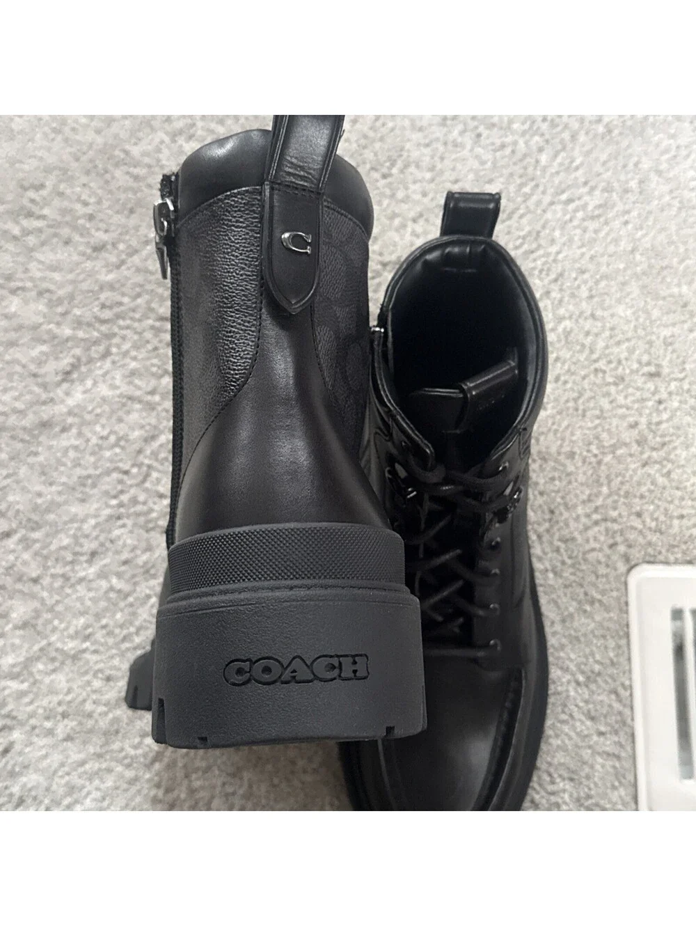 Coach CNMR Sig Boot – Model CW685 – Men’s Size 7D – Black – New Without Box